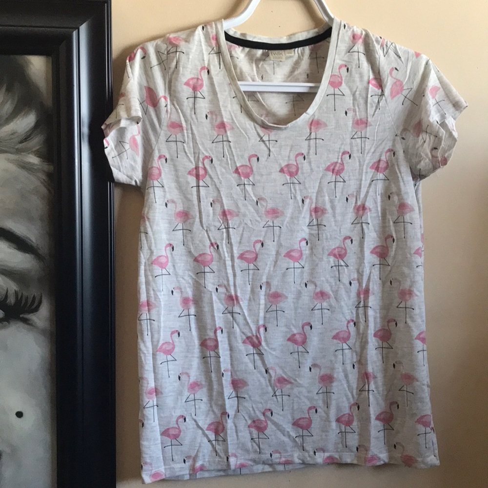 3/25$ flamingo gray t-shirt